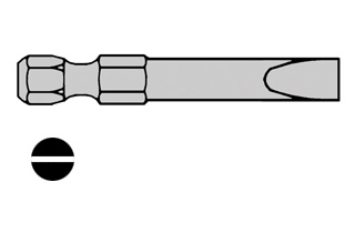 1/4" Hex Slotted Head Power Drive Bits